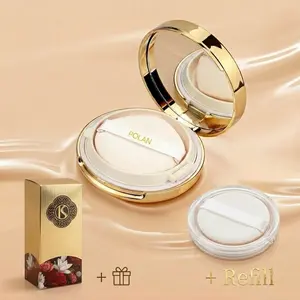 POLAN Transfer Proof 12HR Long Wear Sunless Light Anti-Sticking Cushion |   Glowy Finish Buildable Coverage Natural No-Makeup Look