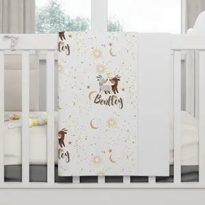 Gemini Zodiac Constellation Soft Fleece Baby Blanket - Personalized Baby Gift, Astrology Nursery Decor, Newborn Keepsake, Custom Baby Shower