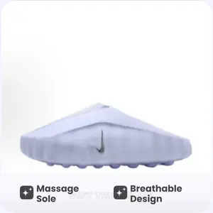 Light purple Breathable Perforated Clog Slides, Cushioning Capsule Massage Sole with Streamlined Sculpted Silhouette Design