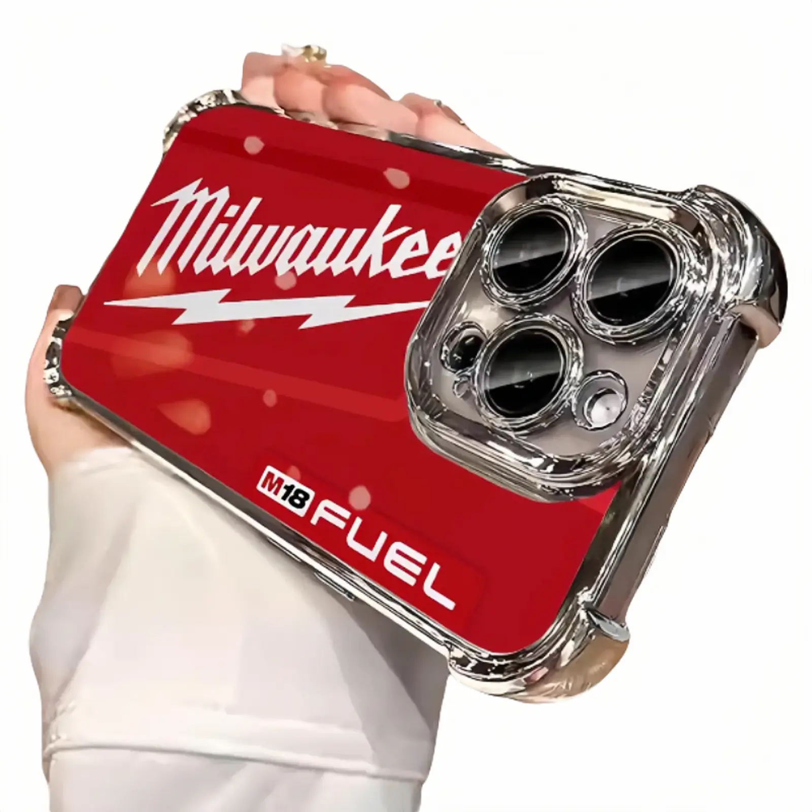 Milwaukee Phone Case C010 for iPhone 16/15/14/13/12/11 XsPro Max Plus - Anti-Drop, Shockproof, Transparent,Protective Screen Protector Protection Cove