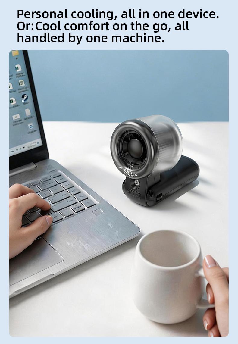 Handheld Mist Fan, Portable Rechargeable Cooling Fan with Water Spray, Personal Mini Fan for Face, Travel Beach Camping Outdoor Office Summer Fan