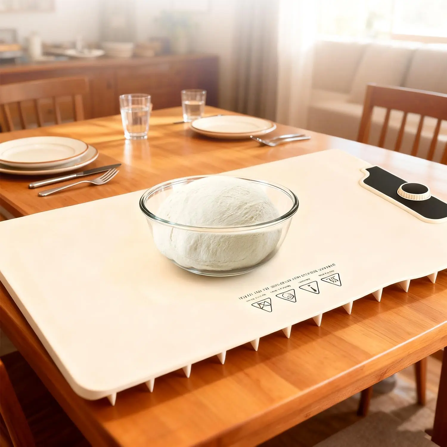 Food Warming Mat 23.6X15.8In 300W Fast Heating Electric Silicone Food Warmer With 14 Temp Levels 10Hrs Timer Settings Roll-Up Portable Hot Plates Heat Pad For Parties Buffet