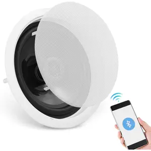 VEVOR 6.5'' Bluetooth Ceiling Speakers, 150W, Flush Mount Ceiling & in-Wall Speaker System with 8Ω Impedance 89dB Sensitivity, for Home Kitchen Living Room Bedroom/Covered Outdoor Porches, Single