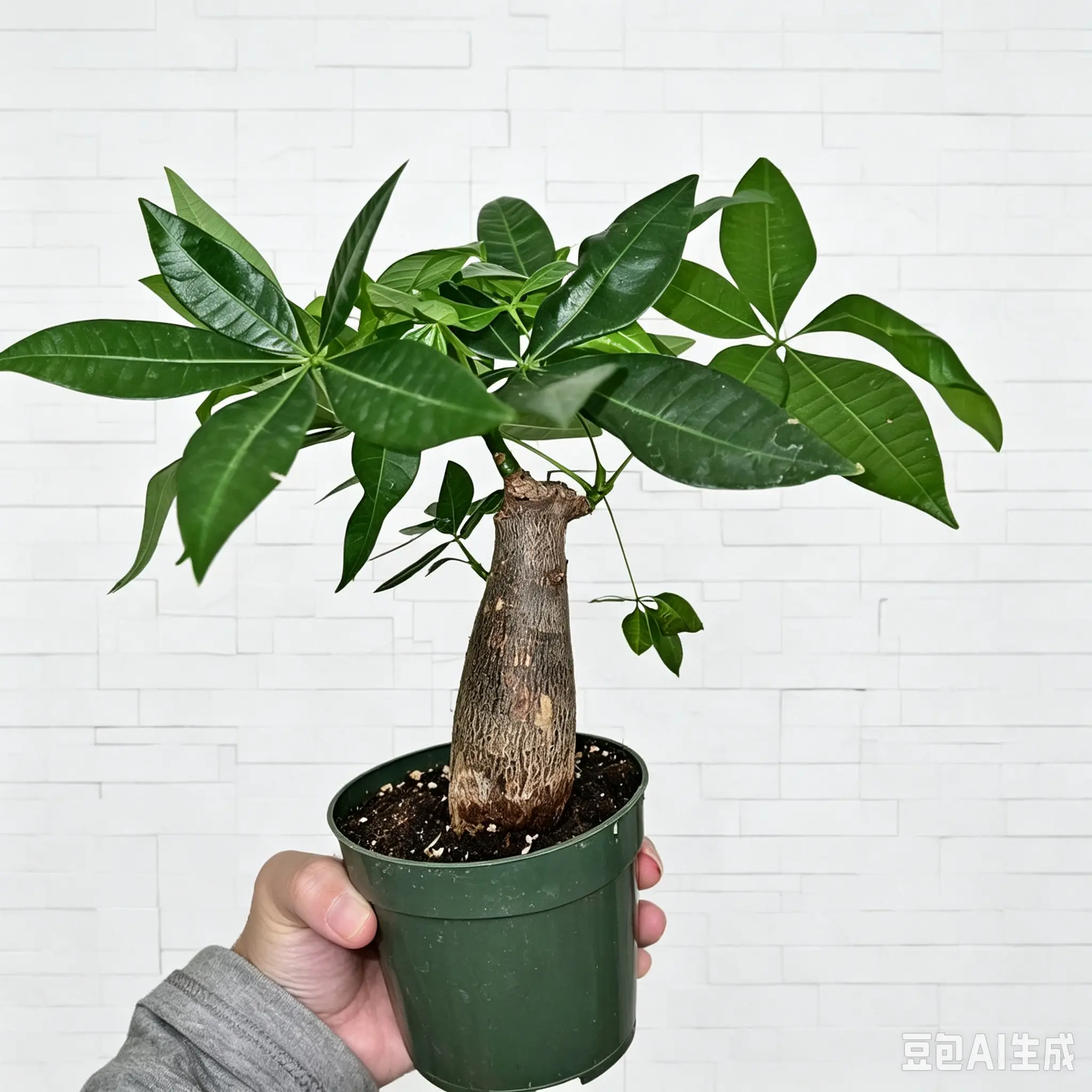 Live Pachira Aquatica Money Tree Plant - Braided Trunk Tropical Houseplant, Live Plants for Indoor Use with Tropical Look, Home Office Decoration