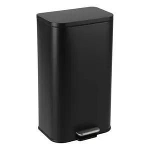 3.2 Gal SS Trash Can, Soft-Close Lid, Smudge-Proof for Kitchen, Bath, Office