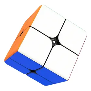 Stickerless Magnetic 2x2 Cube Fast Speed Puzzle Toy for Kids Teens & Adult Brain Training Ultra-portable 49mm Lightweight Body