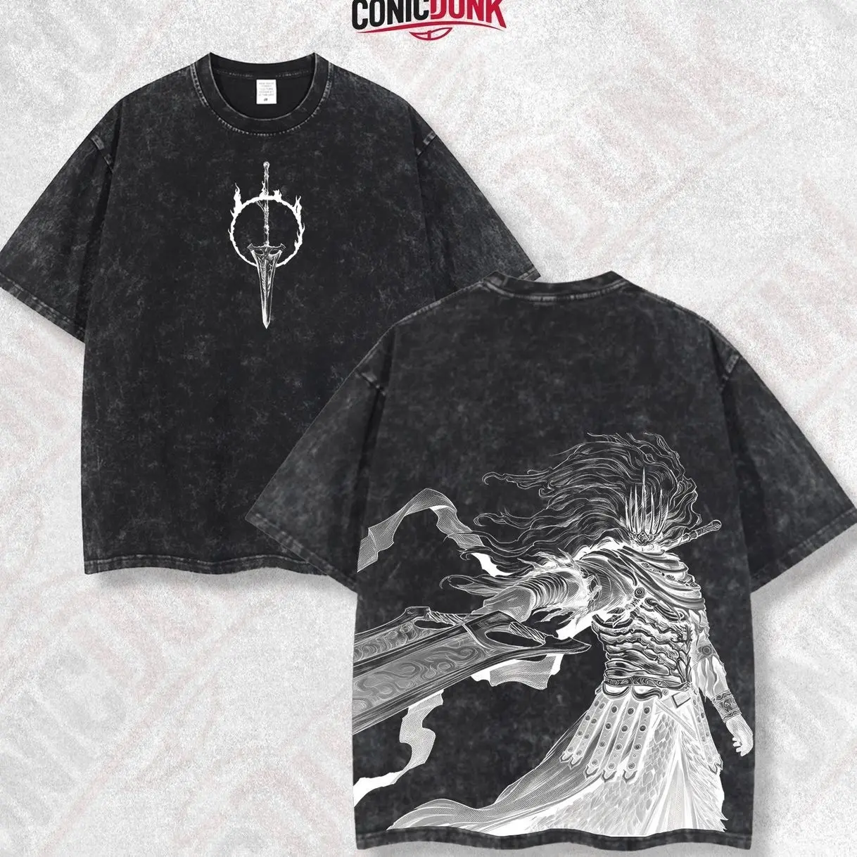 Nameless King Dark Souls Retro Limited Cotton T-Shirt for Men - Lightweight, Washed, Short-Sleeve Top, Seamless Apparel, Perfect Gift for Game Fans (Full Sizes, A1H)