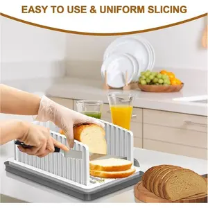 Bread Slicer Toast Cutter Bread Crumb Storage Tray, Efficient Kitchen Tool for Freshly Cut Breads & Sandwiches, Durable Design
