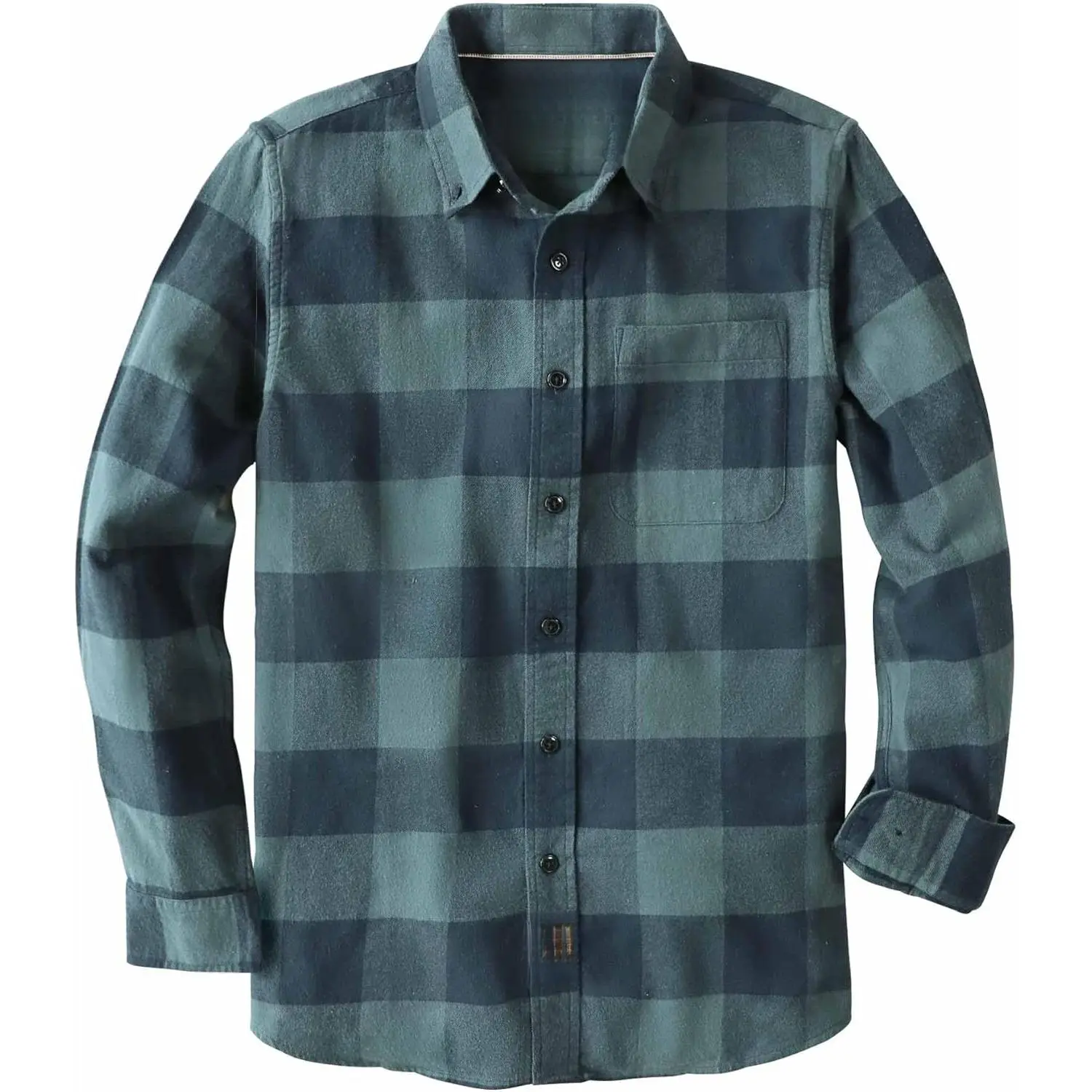 6 oz Flannel Shirt for Men Pure Cotton Soft Warm Long Sleeve Plaid Shirts Casual Button Down for Outdoor Wear