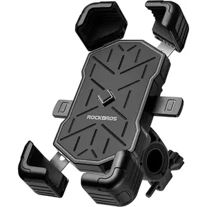 Bike Phone Holder Mount for 4.5''-7.1'' Phones, Quick Release Handlebar Clamp, 360 Rotatable Motorcycle Mount