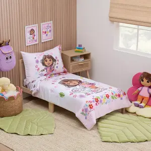4pc Dora Toddler Bed Set