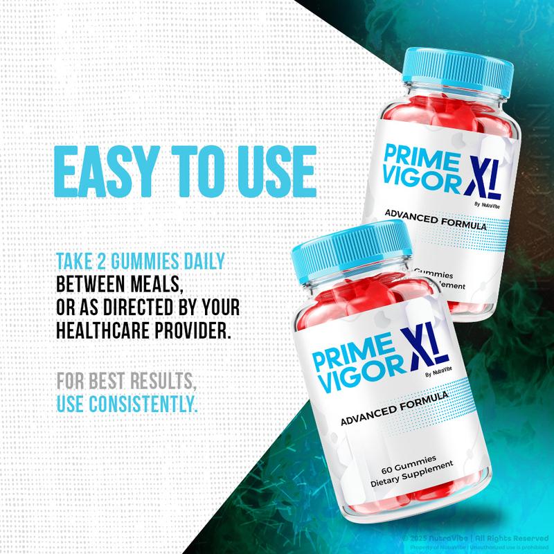 Prime Vigor XL Gummies - PrimeVigor Xl Advanced Formula 1000mg Gummies with Natural Ingredients for Health & Wellness