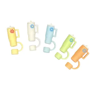 Straw Cover without Tumbler Cups, Cute Accessories Dust-proof Silicone Straw Cover Cap Compatible with Drinking Cup, Drinkware Accessories Mug bottle dust stopper