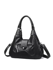 High-Quality Leopard Print Folded Handbag for Women, Large Capacity Tot Bag, Rhinestone Fringe Decoration, Crossbody Mom Bag