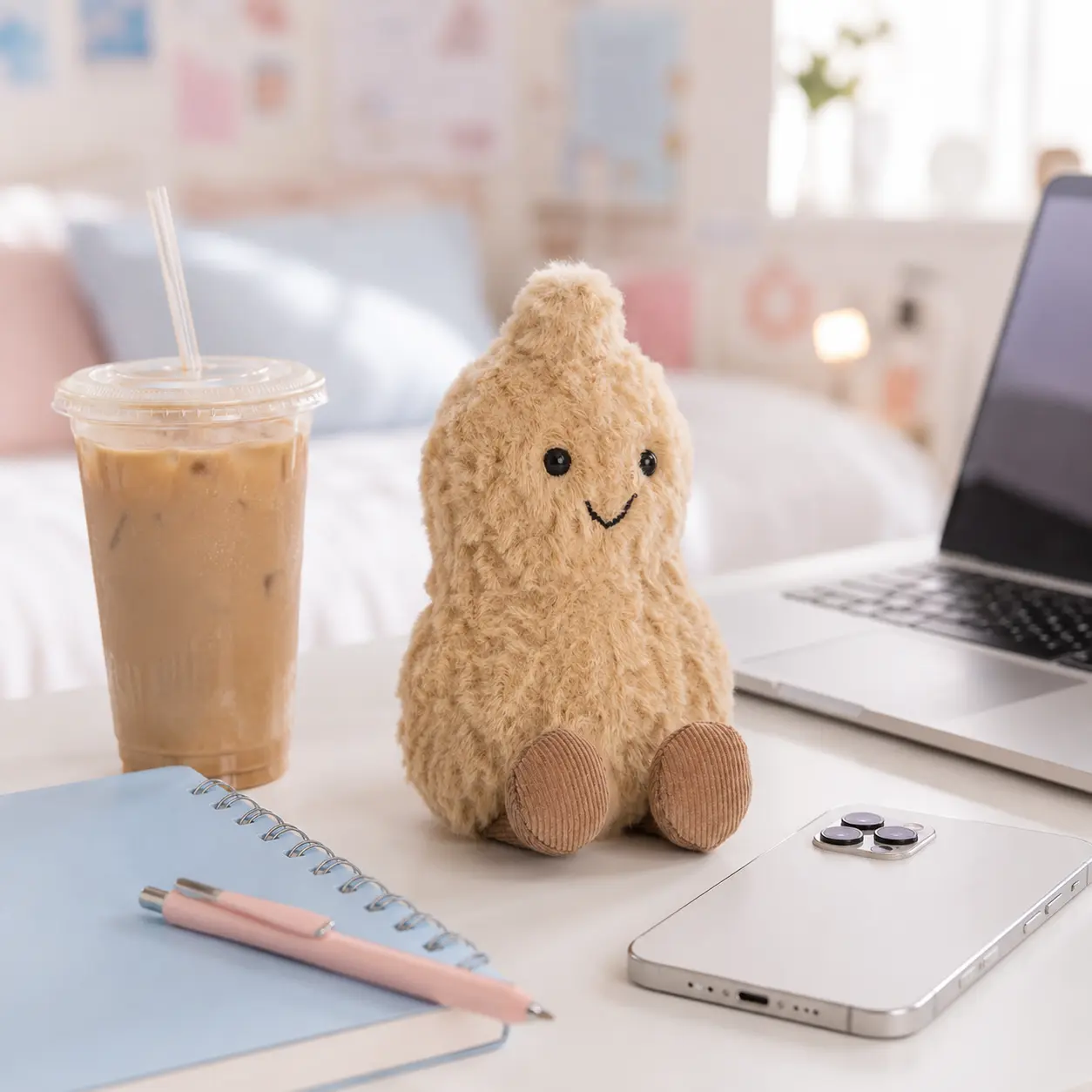 Jellycat Peanut Plush – Cute Soft Peanut Stuffed Animal, Adorable Food Plush Toy, Cozy Collectible Gift for Kids, Teens & Plush Lovers