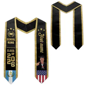 Custom Guatemalan American Flag Graduation Sash 2026, Personalized Guatemala Graduation Stole, Guatemalan Graduation 2026, Custom Graduation Stole