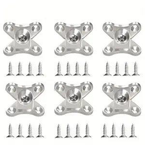 6 Sets Zinc Alloy Butterfly Angle Brackets, Detachable Wood Board Corner Connectors, Furniture Hardware for Cabinets and Drawers