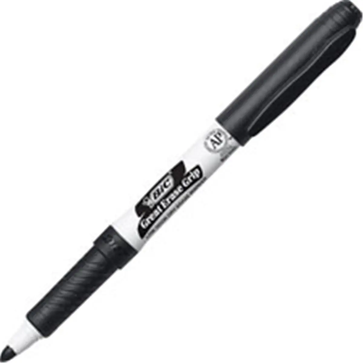 BIC Great Erase Dry-Erase Marker, Black Fine-Point Tip, Low Odor, Detailed Writing, Firm Grip, Glass-Compatible, Office Stationery Writing & Correction Tool Accessory
