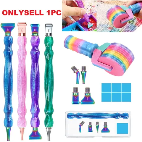 DIY Diamond Painting Sand Pen Set, Diamond Art Tools, Stainless Steel Drill Bit Roller Tool Kit, Includes Storage Box, Craft Accessories, DIY Craft Supplies