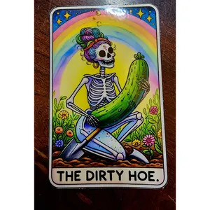 Funny Tarot Card Stickers Large (3.5x5) (HOLOGRAPHIC SPARKLE)