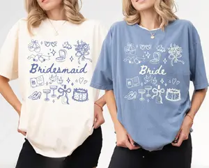 Comfort Colors Bride/Bridesmaid Shirt: Bachelorette Party Matching Tee, Matching Wedding Shirt, Wedding Party Bachelorette Shirt, Full Sizes