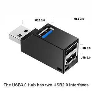USB HUB, 3-Port High-Speed USB 3.0 Splitter, Plug-And-Play Bus Powered, Compatible with Macbook, Imac, Surface Pro, Xps, Laptops