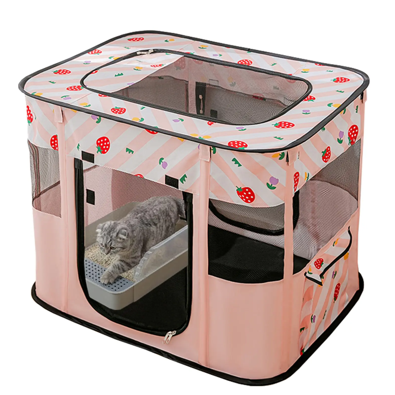 Portable Pet Cat Playpen,cool cat stuff Cat Cages Indoor Collapsible Dog Crates Tent Kennel Playpen for Dogs Cat and Rabbit Travel Dog Playpen Indoor & cat outdoor enclosure Paws cataccessories