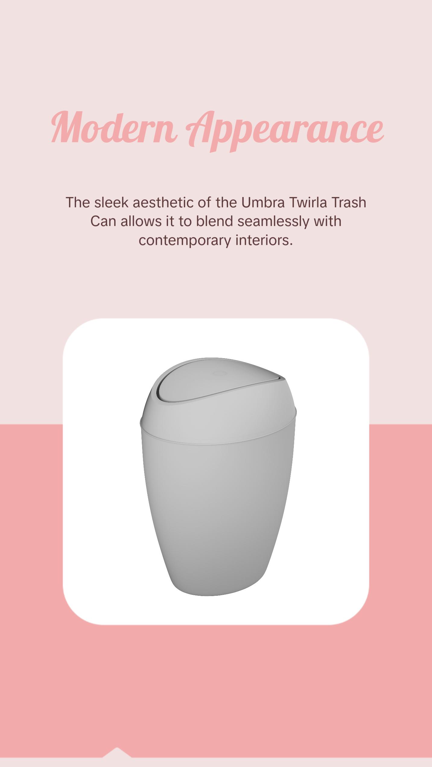Twirla Trash Can - Perfect for Home and Office Use