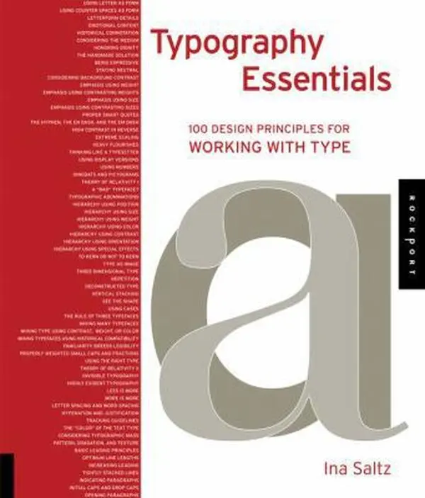 USED Book - Typography Essentials: 100 Design Principles for Working with Type by Saltz, Ina (Hardcover) - english