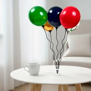 1 multi-colored balloon holder, sticky tabletop balloon holder, screw rod for indoor/outdoor use, height adjustable, home decoration, wedding and Christmas party decoration, table centerpiece