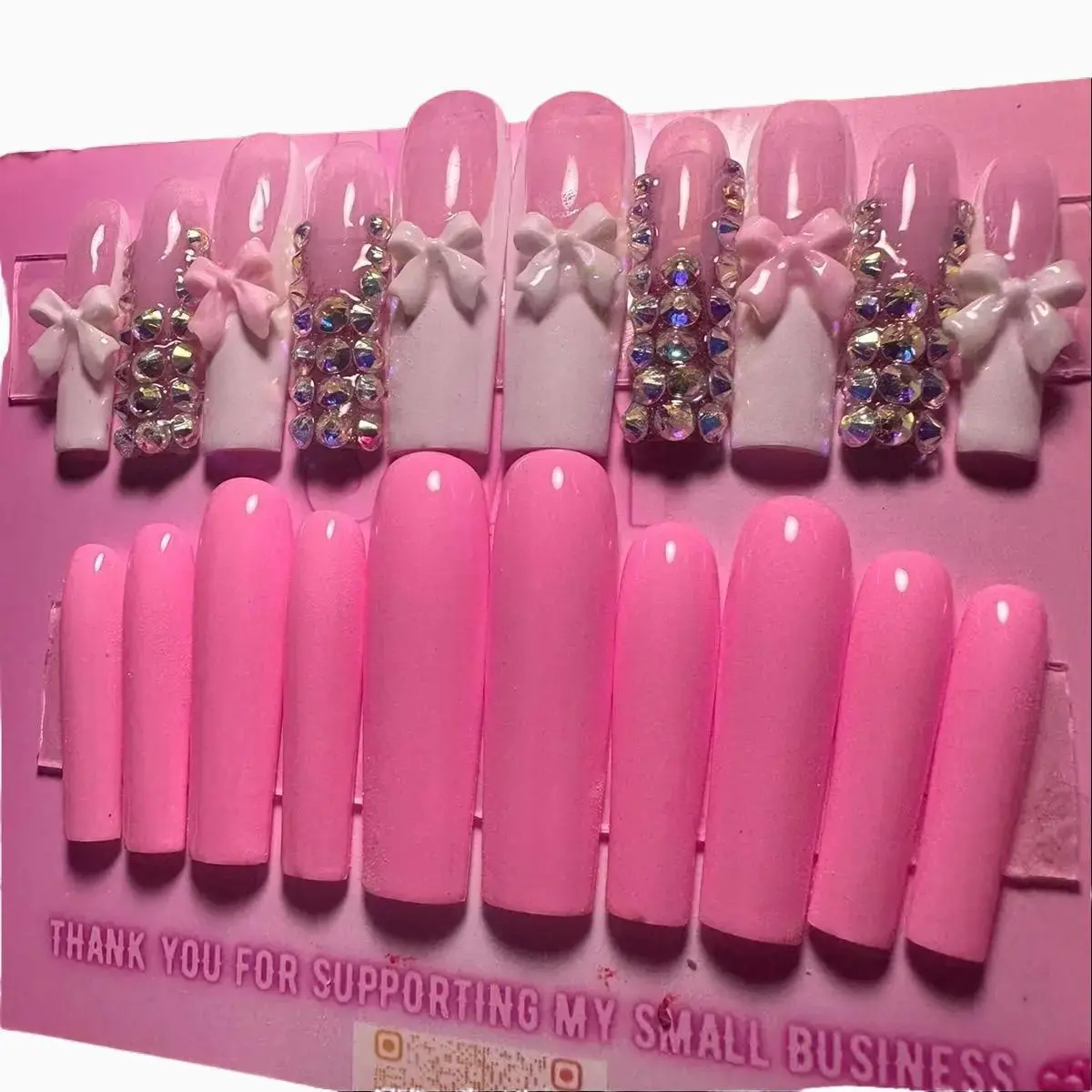 GEL Ribbon (TOP SET ONLY)  Press On Nails Alcohol Free Long-lasting High Gloss