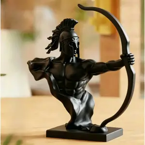A creative 3D printed Spartan shooter bust ornament, decorative statues, light and exquisite, suitable for home desk bookshelf office desktop decoration and placement