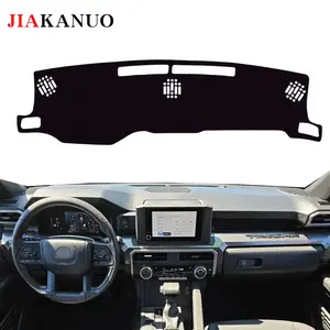 JIAKANUO Dash Cover Mat for 2024-2026 Toyota Tacoma Dashboard Pad Carpe Sunscreen Heat Insulation Anti Glare Reflective Protection Black Polyester with Silicone Anti Slip Particles