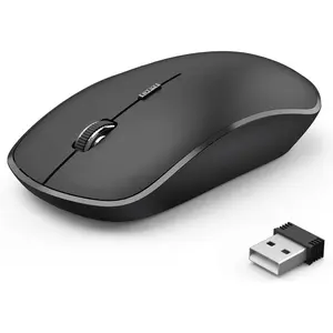 JOYACCESS Wireless Mouse for Laptop, J 2.4G Slim Portable Wireless Silent Mouse, 5 Adjustable DPI, Computer Mouse Wireless with USB Receiver for Desktop,Pc,Notebook,Macbook,Chromebook (Black)