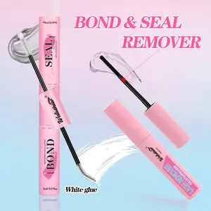 5ML*2 Eyelash Glue and Sealer Set, Eyelash Bond, Transparent Single Lash Extension Adhesive, 5ML Glue Remover, Gentle Long-Lasting False Eyelashes Kit