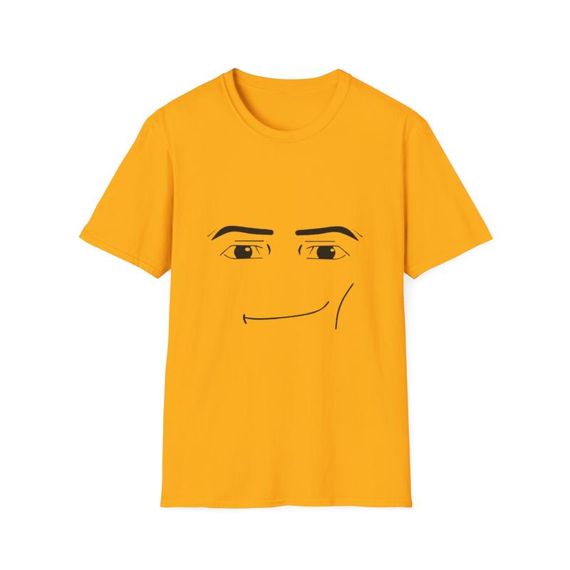 Roblox Rizz Face Unisex Softstyle T-Shirt - Funny Gaming Meme Brainrot Tee, Free Shipping, Gift for Gamers, Gamer Shirt, Trendy Graphic Tee,
