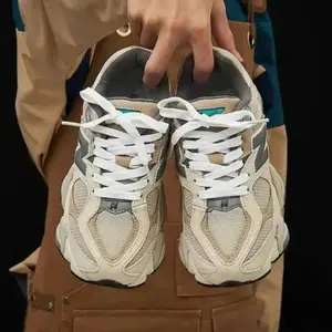 Hot Trend 2026 Unisex Chunky Running Sneakers Pink Mesh & Suede Athletic Shoes with Breathable Cushioning Anti-Slip Sole for Men Women casual