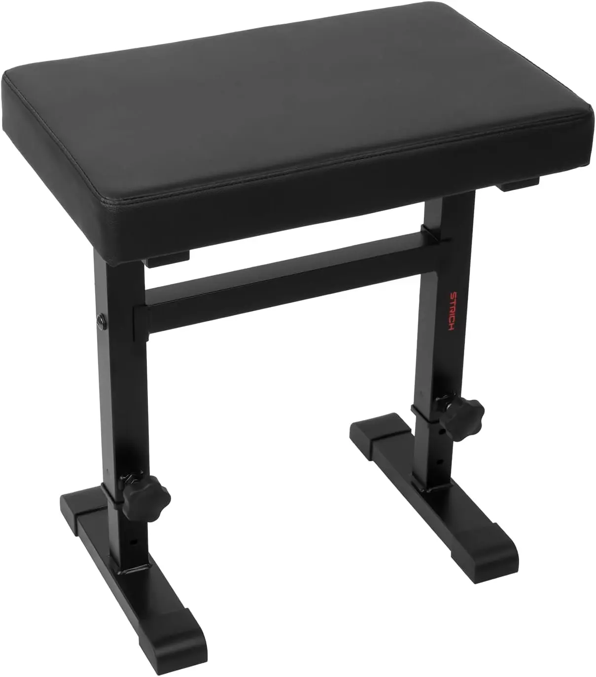 STRICH Piano Bench Adjustable Stool, Music Keyboard Bench Seat, Piano Stool Chair with Padded Cushion for Musicians,18.9in X 12 in, Black, SPB-M60 (PU Leather)
