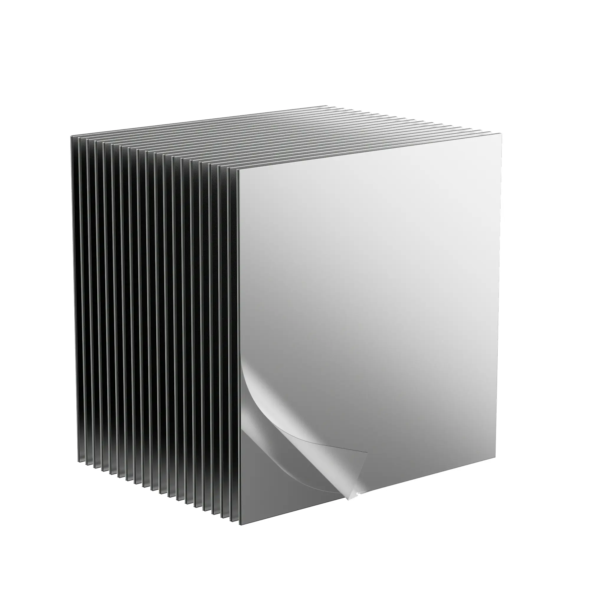 Acrylic Mirror Wall Tiles, 20×20cm, Self-Adhesive Flexible Frameless Design, Easy Installation, Perfect for Indoor Decoration, Bathroom Gym Yoga Studi