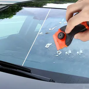 Label Clean Razor Glue Remover Window Glass Clean Scraper 100pcs Double Edged Plastic Razor Blade Car Wrap Sticker Squeegee