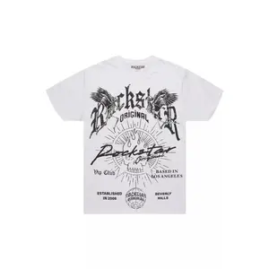 Labriana White Graphic Short Sleeve Tee Shirt