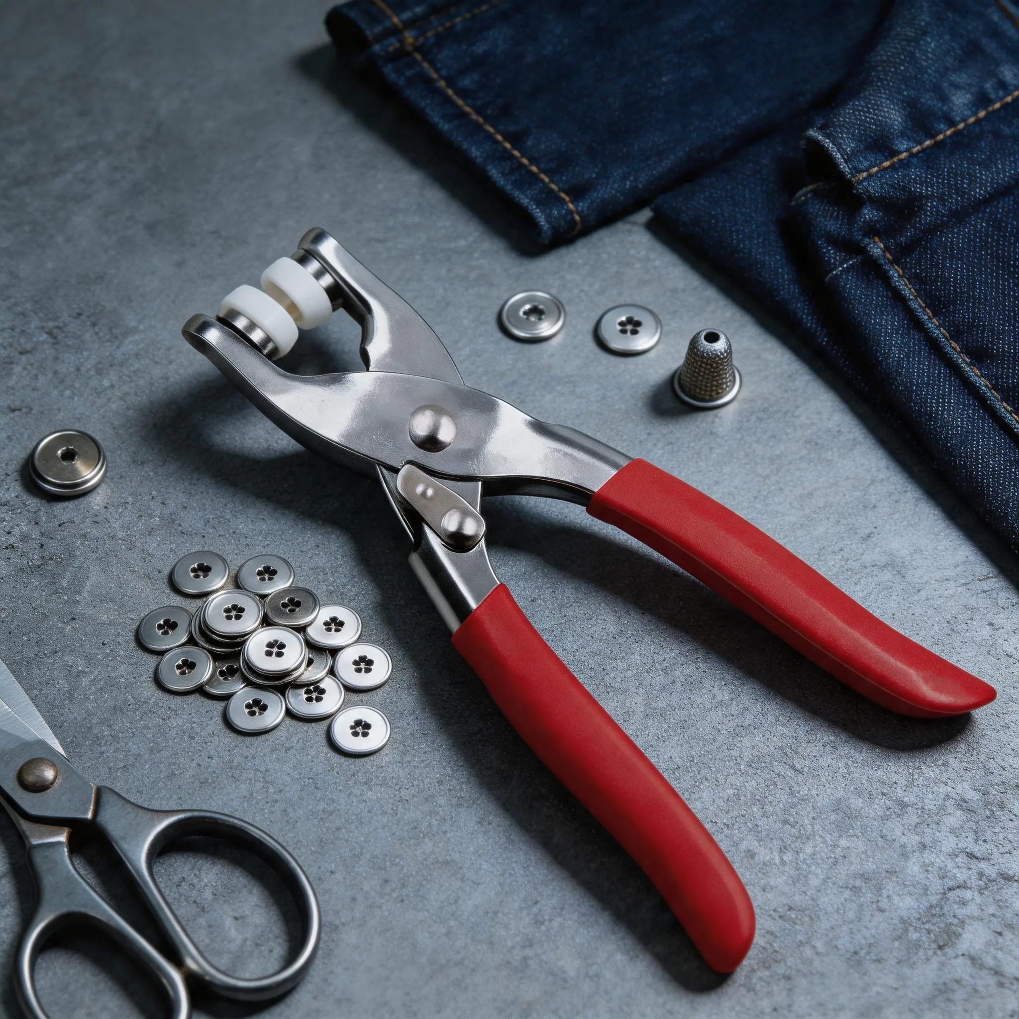 100Pcs Sewing Tools Kit with Invisible Metal Buckles and Manual Pressure Pliers, DIY Handicraft Clothing Hat Seamless Stitching Accessories for Home Supplies