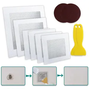Fix Holes in Your Wall in Seconds! - 10 Pack Self-Adhesive Patch Kit for Small to Large Holes. Everything Included!