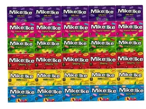 Mike and Ike Original Fruit Flavored Candy 0.78 Ounce Box Pack of 24 18.72 Ounce Total Snack Bonbon with Tangy Lemon Sourness and Natural Fruit Juice Flavors
