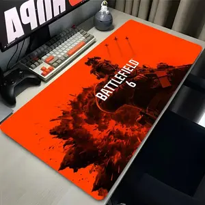 Battlefield 6 E-Sports Gaming Mouse Pad, 80×30cm HD Printed Lock Edge Desk Mat, Non-Slip Rubber Large Keyboard Pad, Professional Game Desktop Accessories