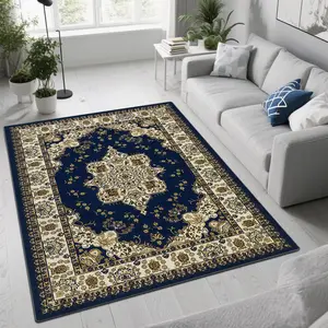 Luxury Vintage Patterned Velvet Carpet, Soft Comfortable Home Decor Rug, Living Room Sofa Mat, Bedroom Bedside Rug, Multi-Scene Use,merry Christmas、let it snow