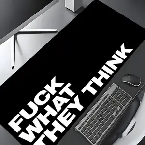 Fuck What They Think Edgy Attitude Large Gaming Mouse Pad,Aesthetic Desktop Drotection Pad,Washable Rubber Pad Non-Slip Lock Edge Multi-Size Mouse Pad Suitable For Home Office,Good Gift for Family and friends