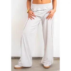 NOW Collective Rooted Wide Leg Dance Pant Stone