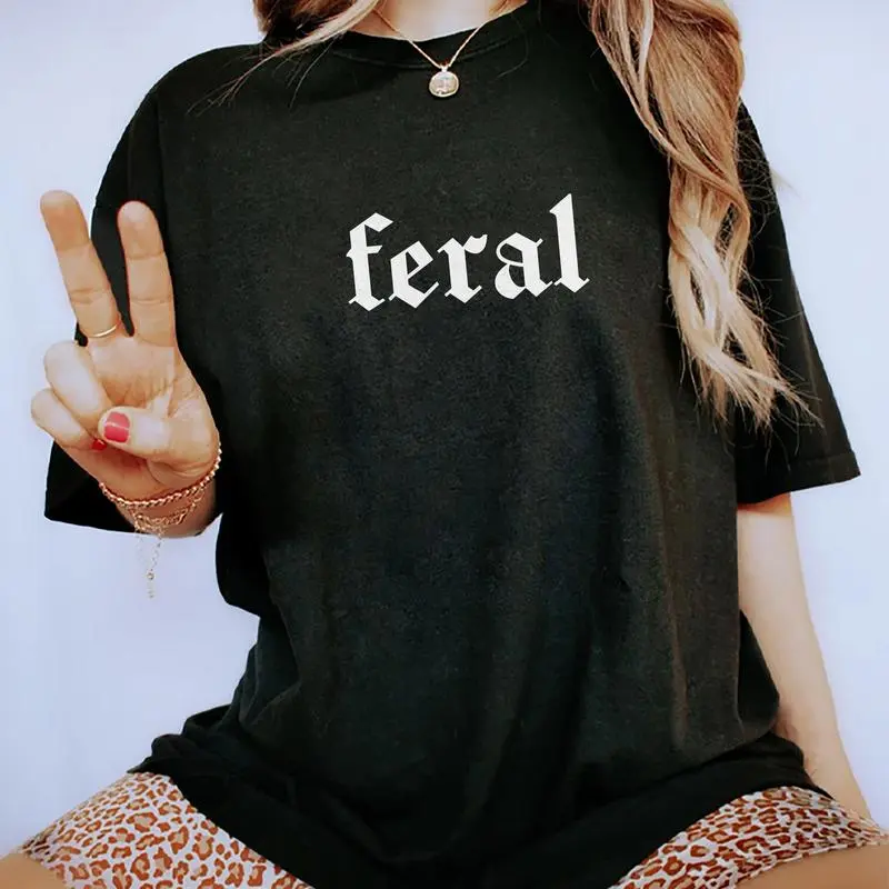 Women's Oversized Cotton T-Shirt - Comfortable Fitted Top for Gen X Fierce Moms, Hilarious Unhinged Quirky Mother's Day Gift, Unisex, Casual, Apparel, Round Neck