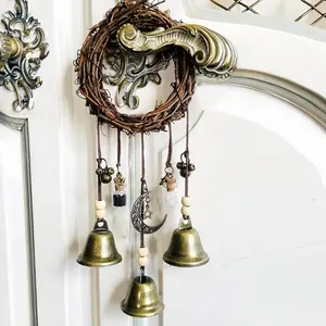 Witch Bells, Door Decoration Witch Wind Chimes for Home Handmade Witch Bells Magical Wind Chimes Door Handle Pendant for Home, Door, Doorknob